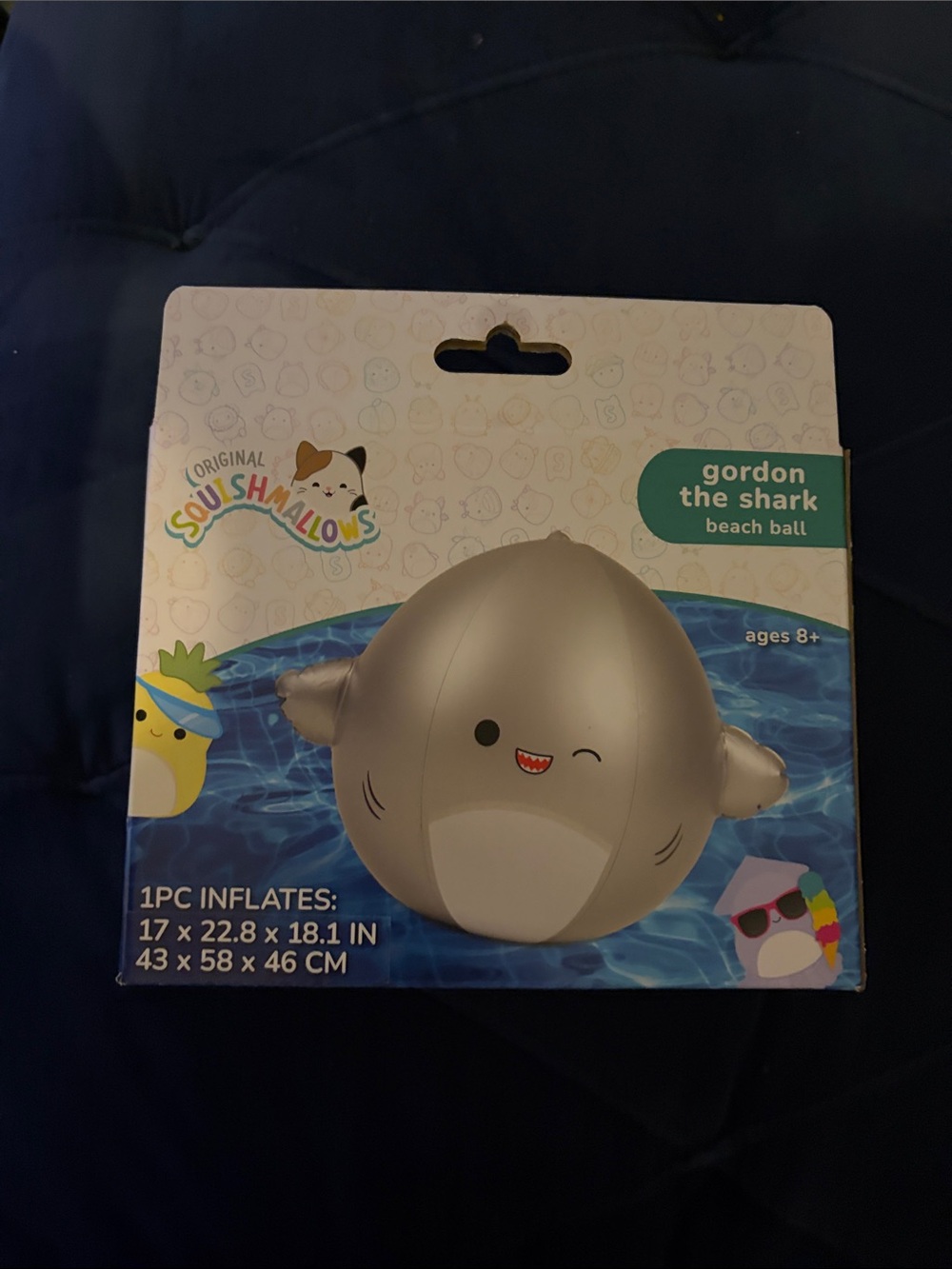 Squishmallows Gordon the Shark Kids Swim Trunk Inflatable - Silver